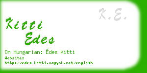 kitti edes business card