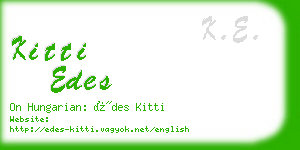 kitti edes business card